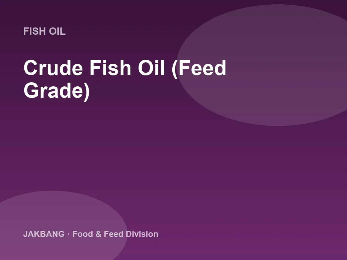 Crude Fish Oil (Feed Grade)